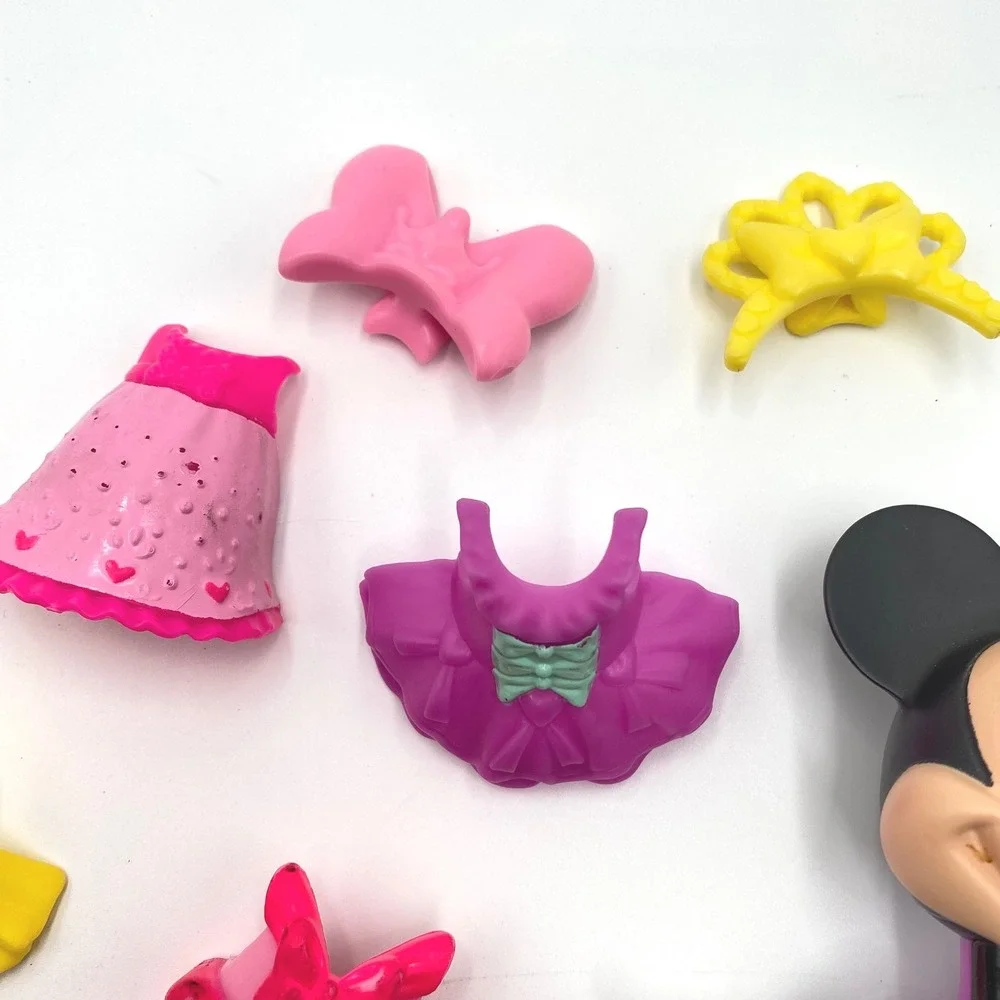 Disney Minnie Mouse Bowtique Snap N Style Doll Lot Dresses‎ Shoes
